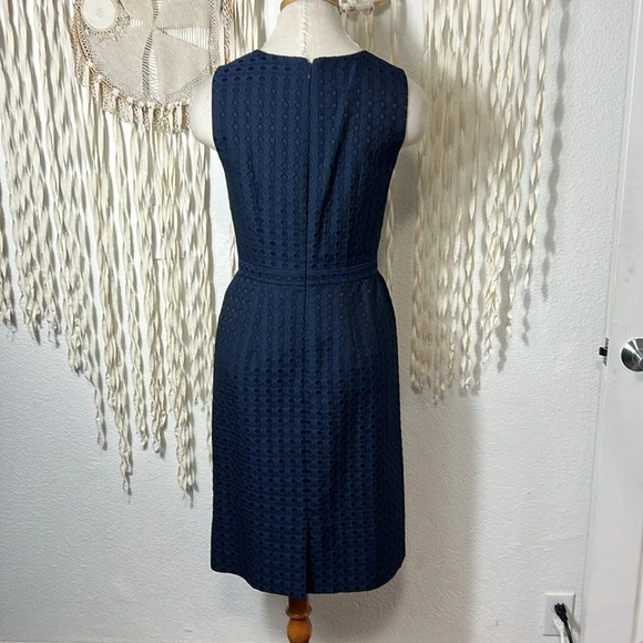 Boden Navy Eyelet Dress Size 4L - Picture 6 of 12